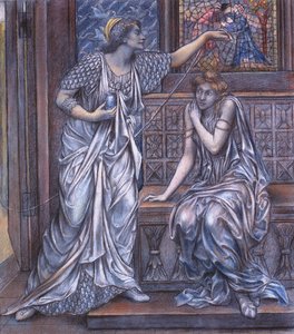 Estudio terminado para la Reina Leonor y la Bella Rosamunda, c.1900-5 de Evelyn De Morgan